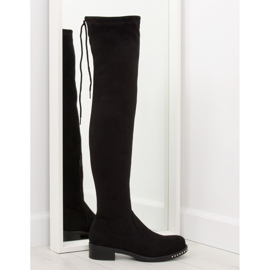 Crne čizme od antilopa NS020P crne crna