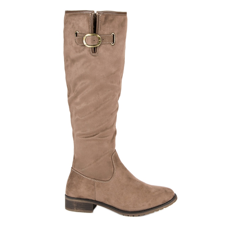 Super Me Klasične čizme od antilopa smeđa