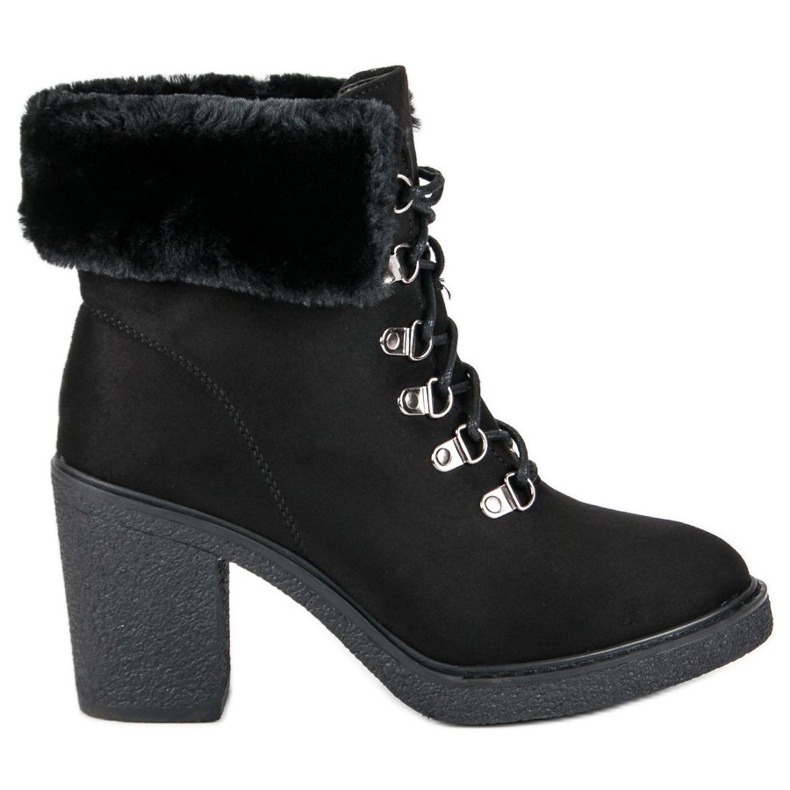 Juliet Vezane čizme na postu crno