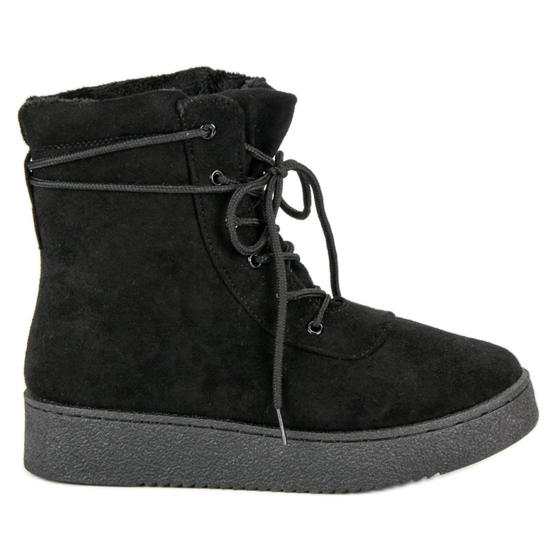 Anesia Paris Čizme na vezanje na platformi crno