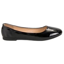 Top Shoes Lakirane balerine crno