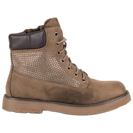 Bestelle Smeđe planinarske čizme smeđa