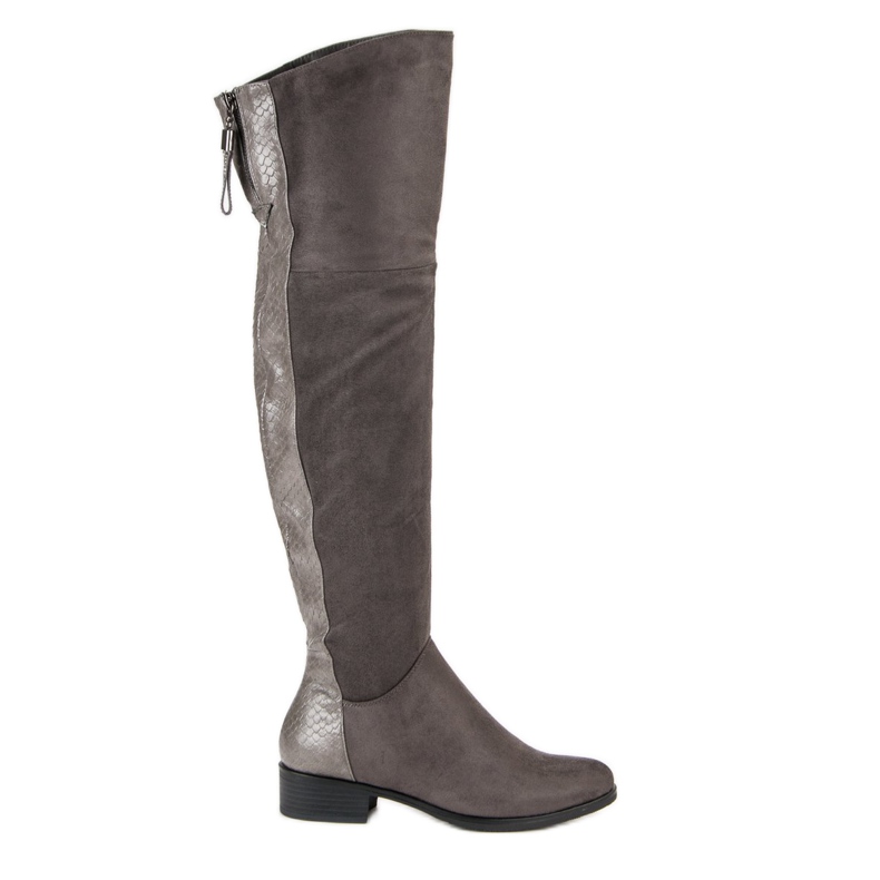 Filippo Čizme preko koljena od antilopa siva