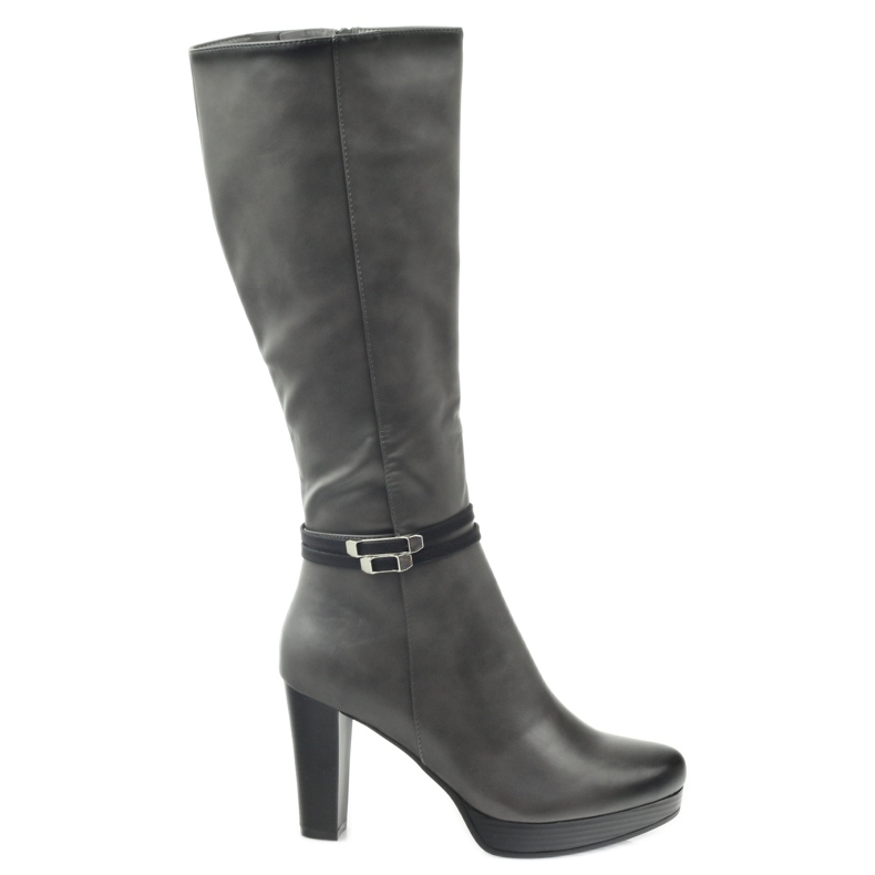 M.Daszyński Čizme na post Daszyński AM61 crno siva