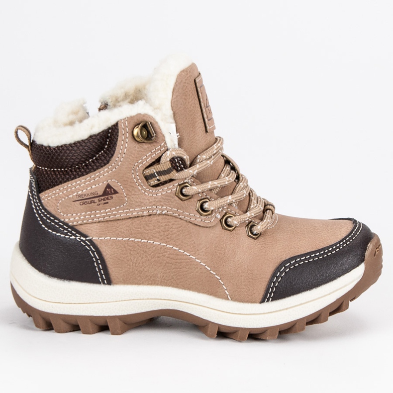 Arrigo Bello Dječačke cipele s ovčjom kožom smeđa