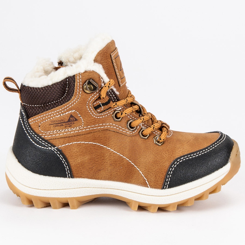 Arrigo Bello Dječačke cipele s ovčjom kožom smeđa