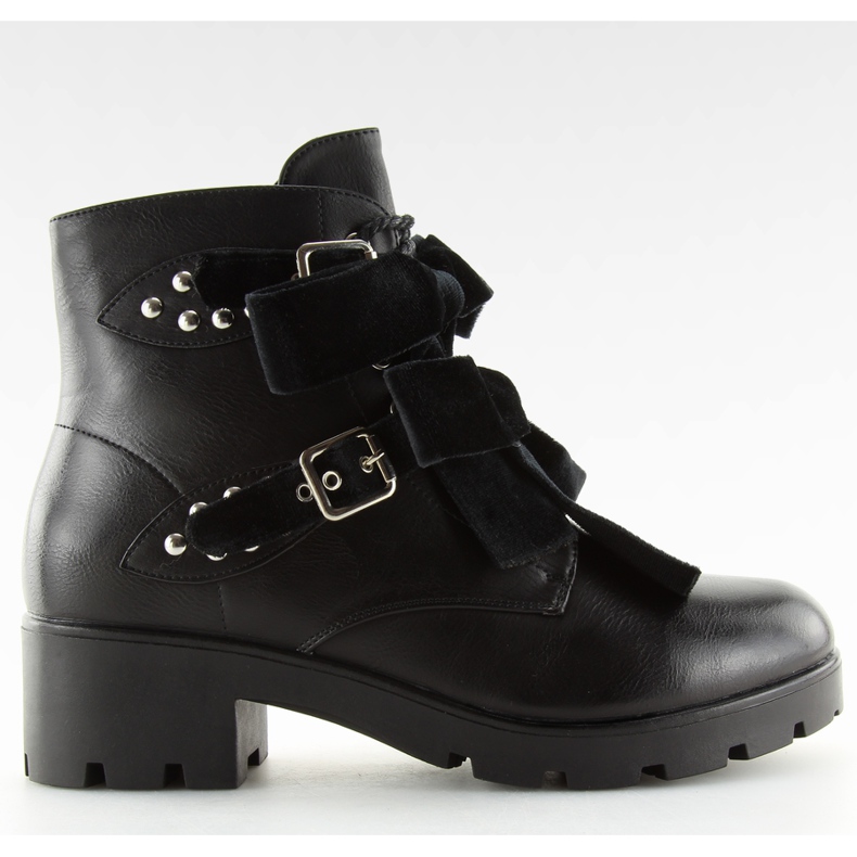 Crne čizme s čavlima crne A1208 crne crno