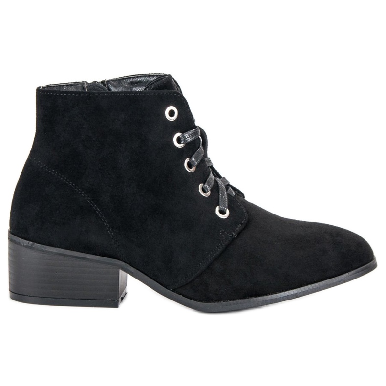 Vezane crne gležnjače crno