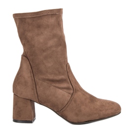 Kylie Navlačne čizme od antilopa bež