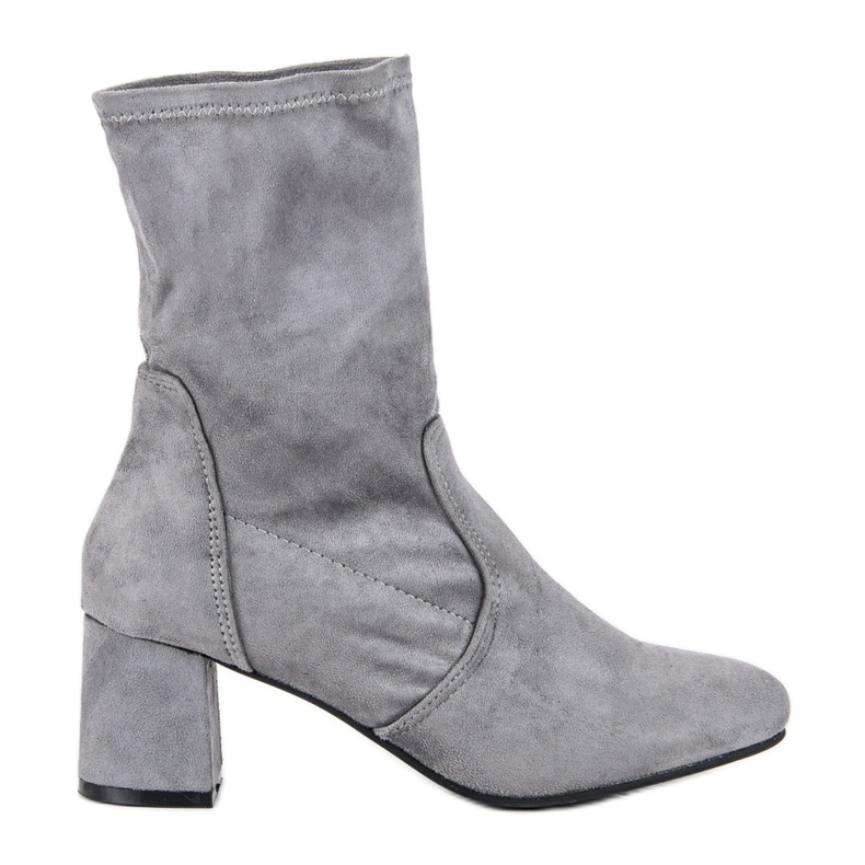 Kylie Navlačne čizme od antilopa siva