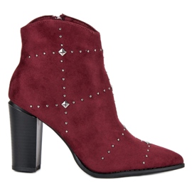 Kylie Bordo čizme od antilopa višebojan crvena