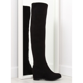 Crne čizme na klin 0-68 crne crna