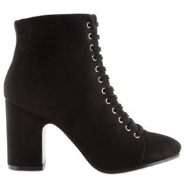 Čizme na stabilnoj peti crne SP03 Crne crna