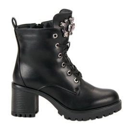 Kylie Vezane čizme na postu crna