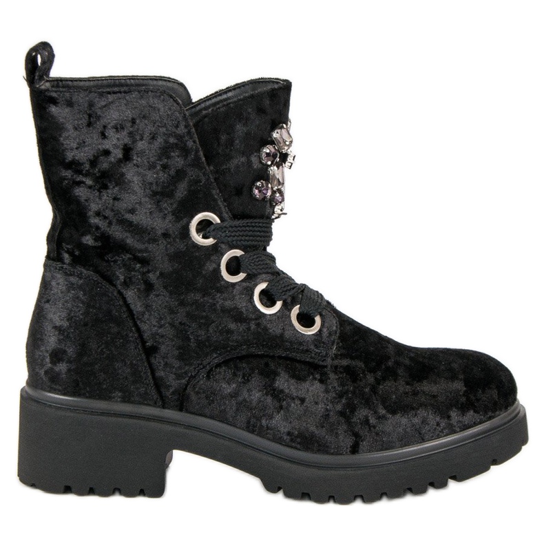 Kylie Modne čizme od velura crno