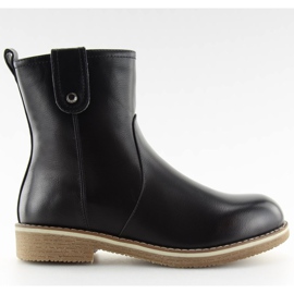 Čizme gležnjače ravne crne 0-253 crne crna