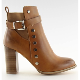 Čizme s visokim potpeticama deve 88073 smeđa