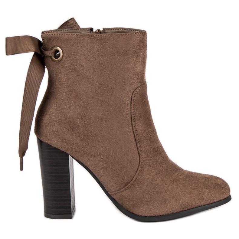 Super Mode Elegantne čizme na post smeđa