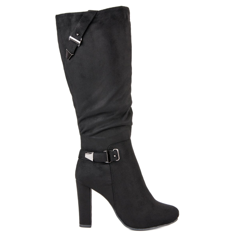 Groto Gogo Čizme od antilopa na visoku petu crno