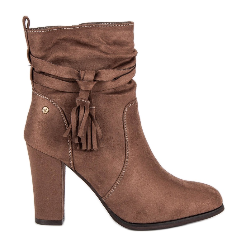 Super Mode Elegantne čizme na postu smeđa