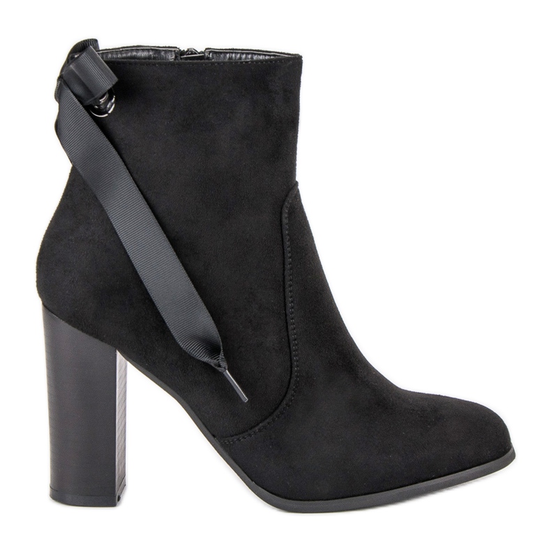 Super Mode Elegantne čizme na postu crno