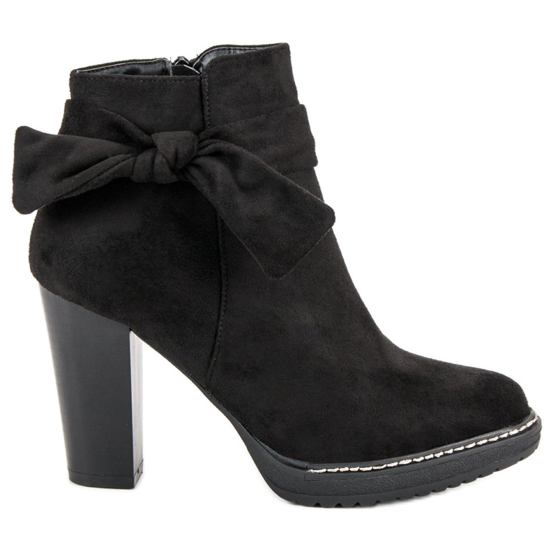 Cm Paris Čizme od antilopa Chelsea s mašnom crno