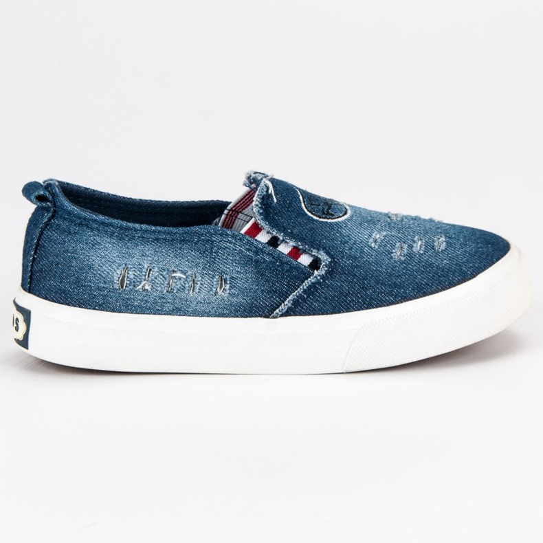 Slip-on jeans tenisice plava
