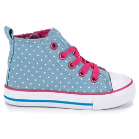 Visoke tenisice u polka točkicama plava