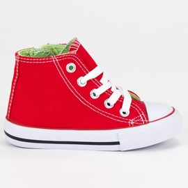 Visoke crvene tenisice crvena