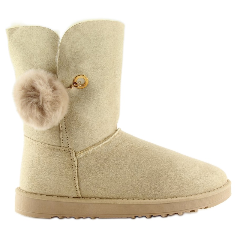 Emusy s pompom bež SP04P Bež