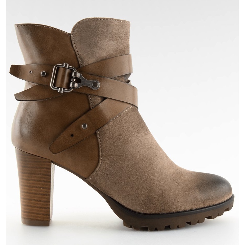 Čizme za gležnjeve smeđe 8287 Khaki smeđa