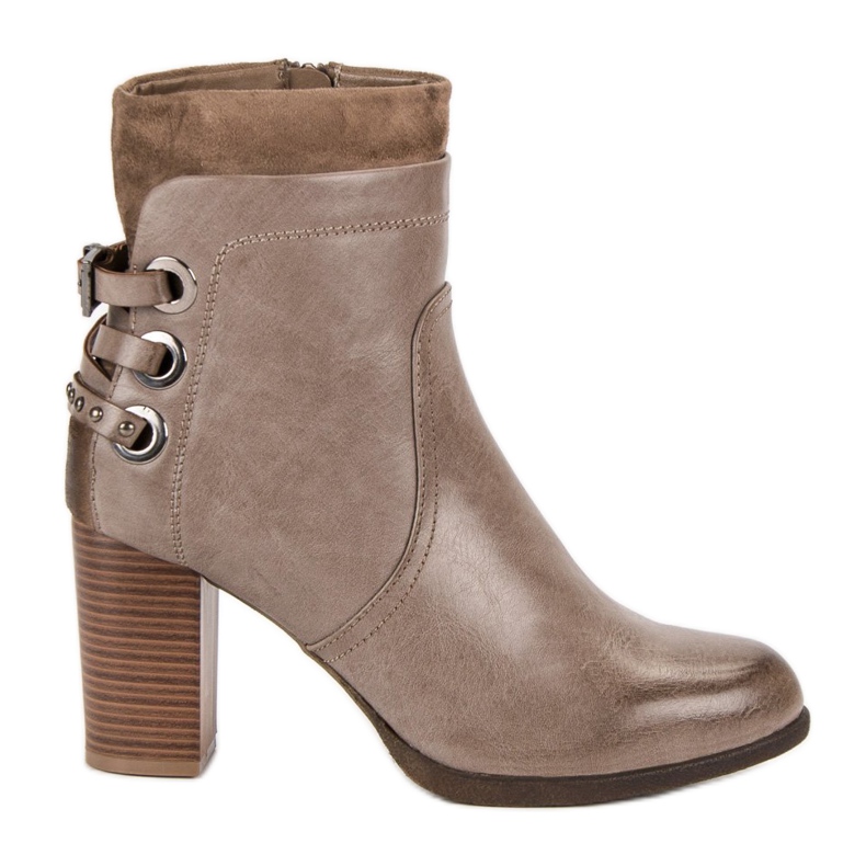 Super Mode Elegantne čizme na post smeđa