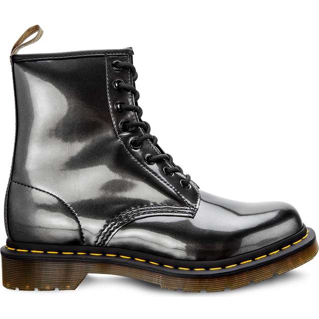 Dr. Martens Vegan 1460 krom Gunmetal Chrome boja metalik siva
