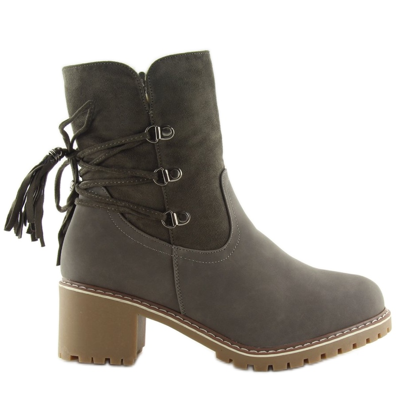 Sive čizme izolirane s janjećom sivom NC726 Siva