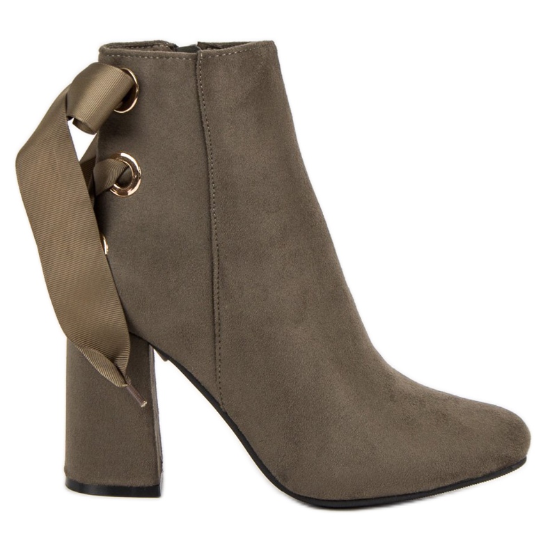 Ideal Shoes Seksi čizme na postu siva