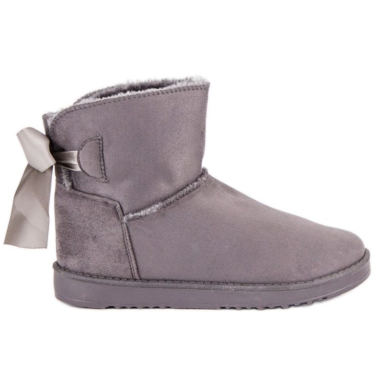 Čizme za snijeg s gornjim dijelom na okretanje siva