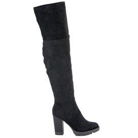 Super Mode Čizme od antilopa na platformi crno