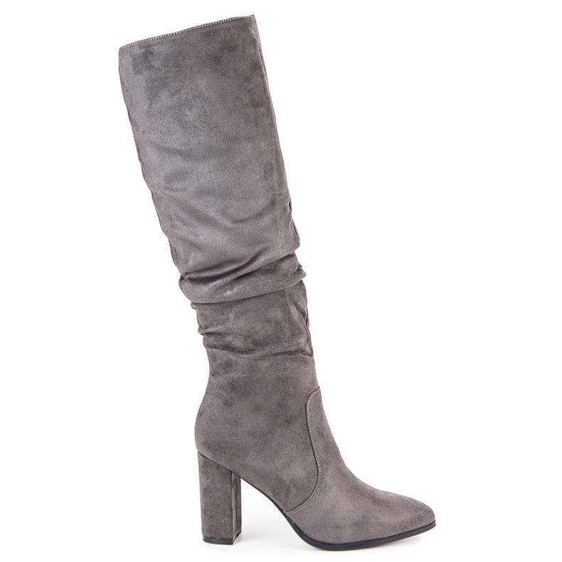 Super Mode Sive čizme na postu siva