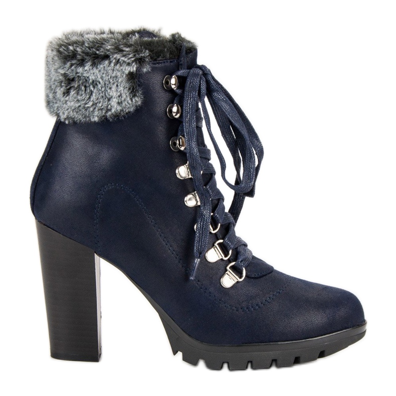 Cm Paris Čizme na vezicu na postu plava