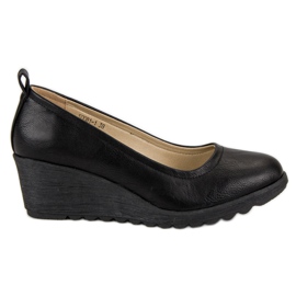 J. Star Crne pumpe na klin crna