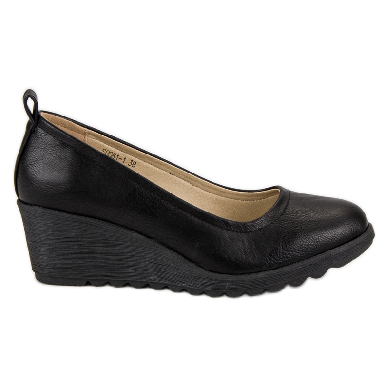 J. Star Crne pumpe na klin crno