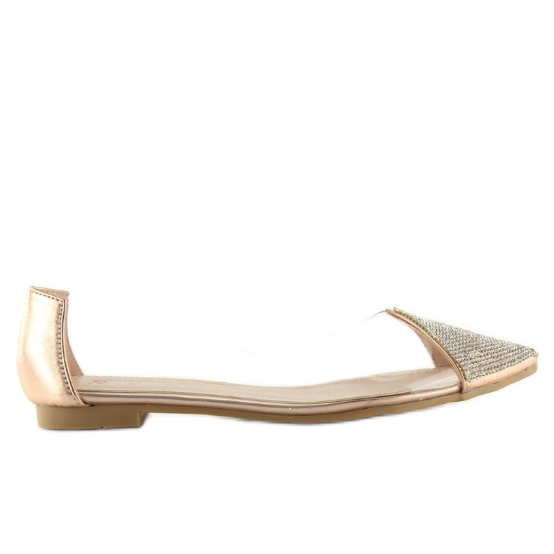 Ružičaste prozirne balerinke LT111P šampanjac ružičasta