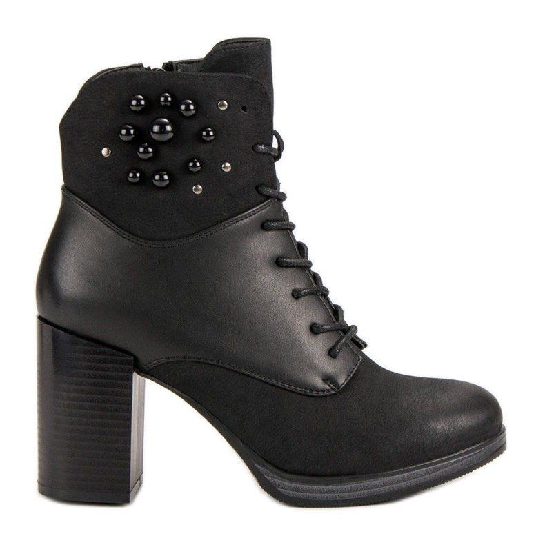 Vinceza Čizme na vezicu na postu crno