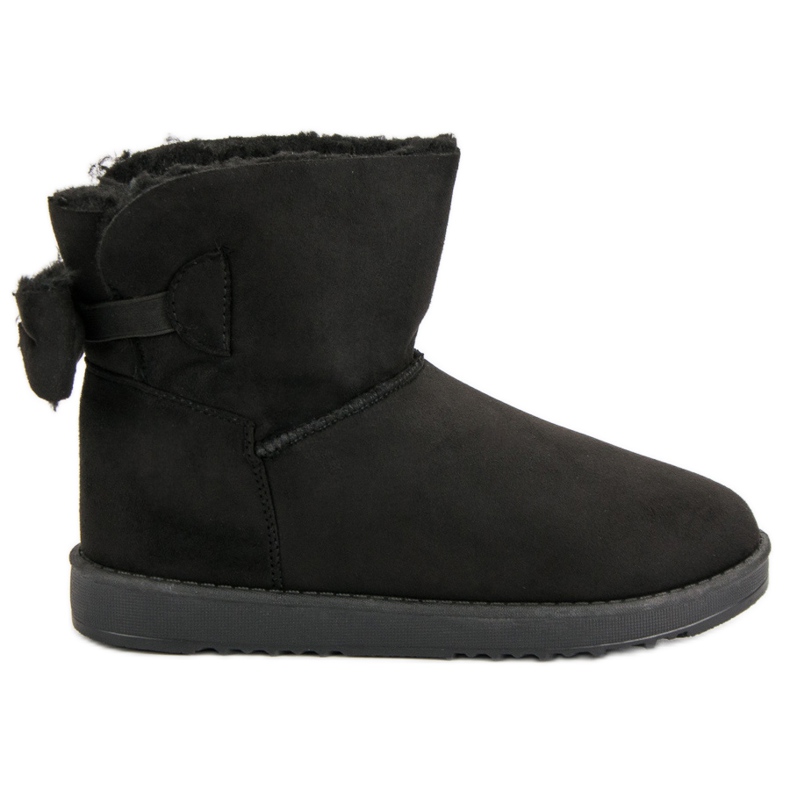 Crni mukluki s mašnom crno