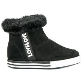 Ideal Shoes Izolirane visoke tenisice crna