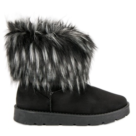 Crni mukluki s krznom crna