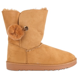 Mukluki s kaputom od ovčje kože smeđa