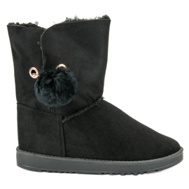 Mukluki s ovčjom kožom crna