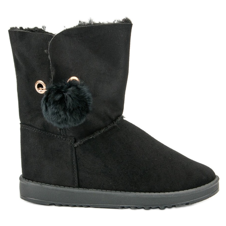 Mukluki s ovčjom kožom crno