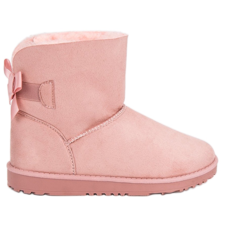 Queentina Ružičasti mukluki s mašnom ružičasta